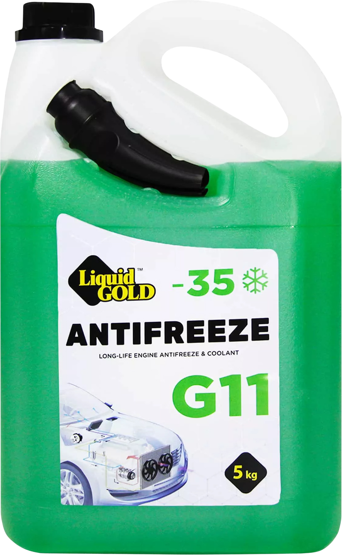 Охолоджувальна рідина LIQUID GOLD G11, готова, зелений, -35°С, 5 л (300344)